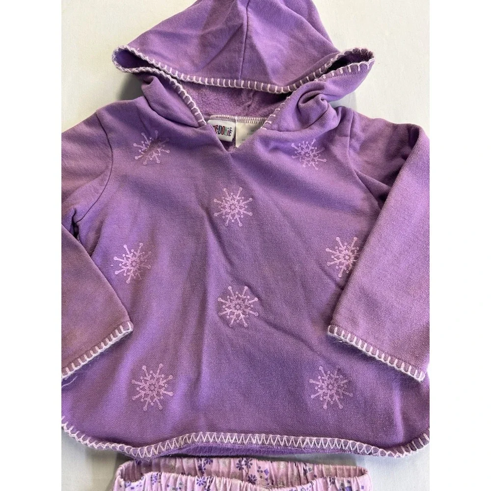 Vintage Girls Okie-Dokie 2 Pc Snowflake Sweater & Legging Set Size 4 Toddler